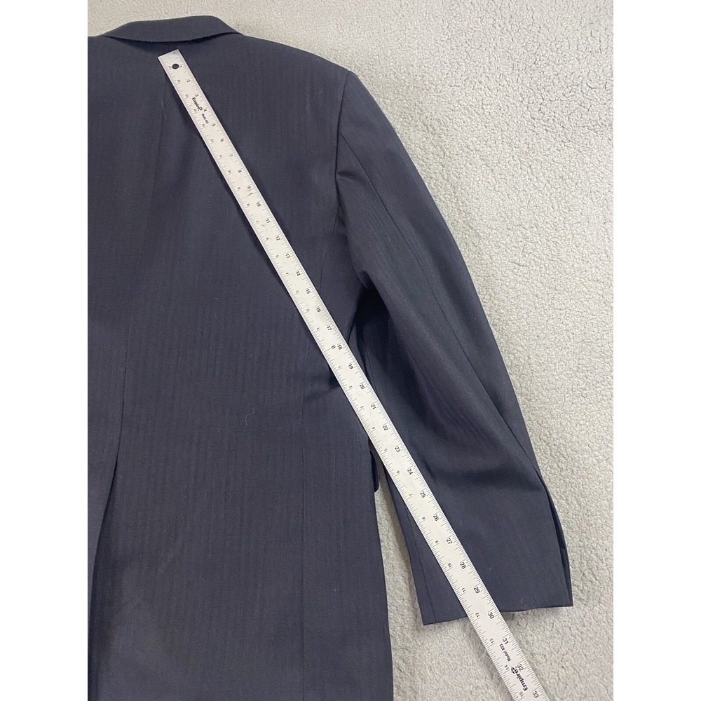Brooks Brothers Suit Jacket 41 R Navy Wool Herringbone 346 Stretch Business - Picture 7 of 16